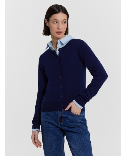 Кардиган темно -синий