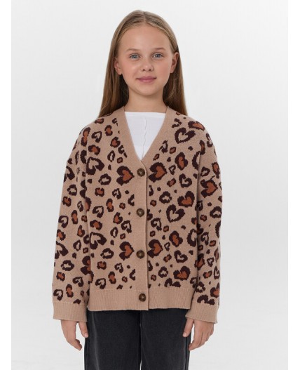 Кардиган леопард на бежевом