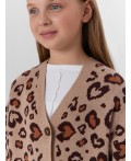 Кардиган леопард на бежевом