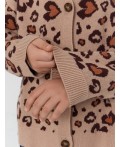 Кардиган леопард на бежевом