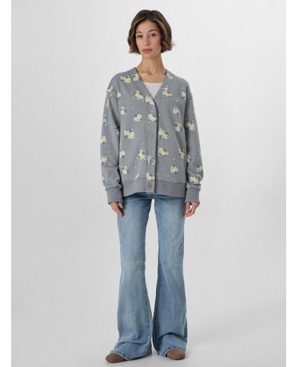 Кардиган цветы на сером1