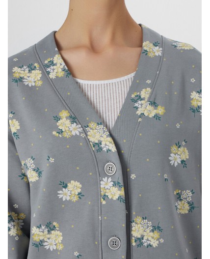 Кардиган цветы на сером1