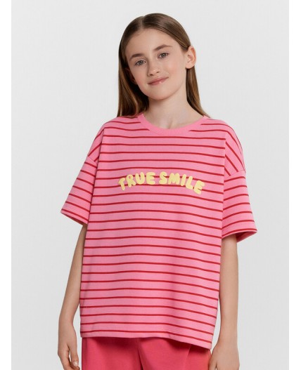 Комплект полоска на розовом саше +маджента