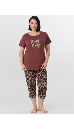 Комплект горячий шоколад +леопард на песочном