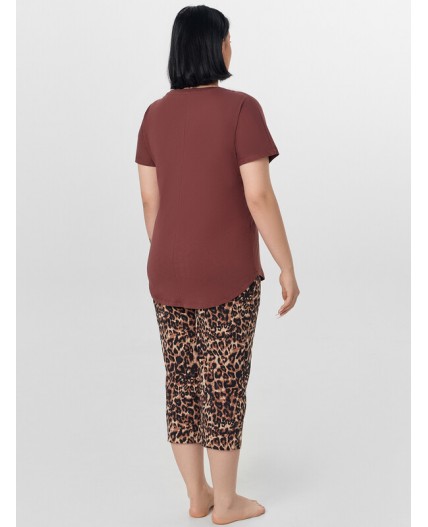 Комплект горячий шоколад +леопард на песочном