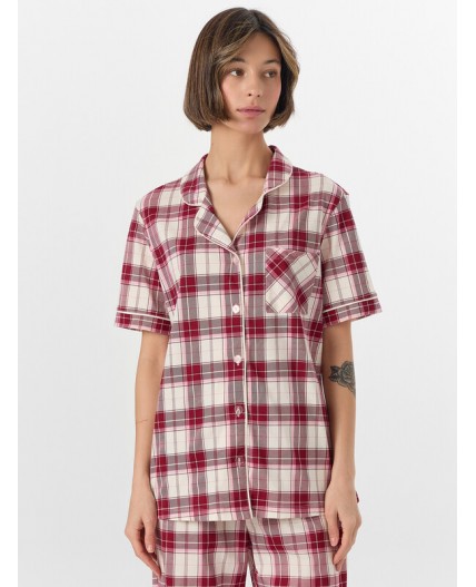 Комплект молочно -бордовая клетка