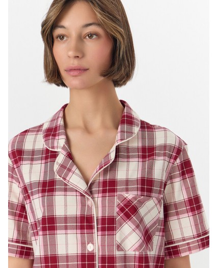 Комплект молочно -бордовая клетка