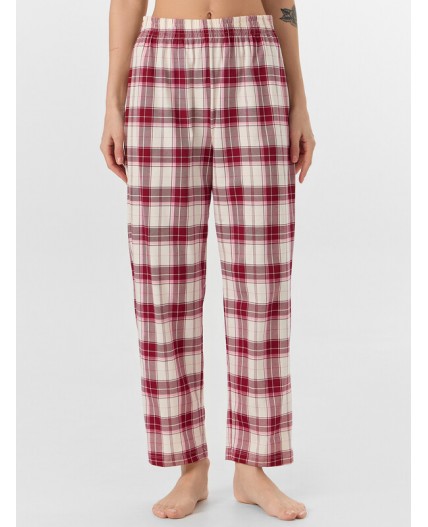 Комплект молочно -бордовая клетка