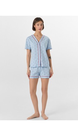 Комплект бантики на голубом