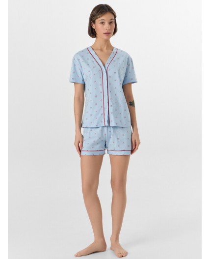 Комплект бантики на голубом