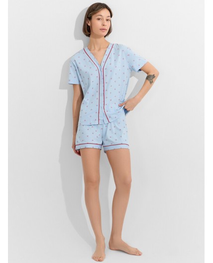 Комплект бантики на голубом