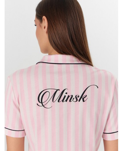 Комплект розовая полоска +Minsk
