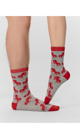 Носки серый меланж