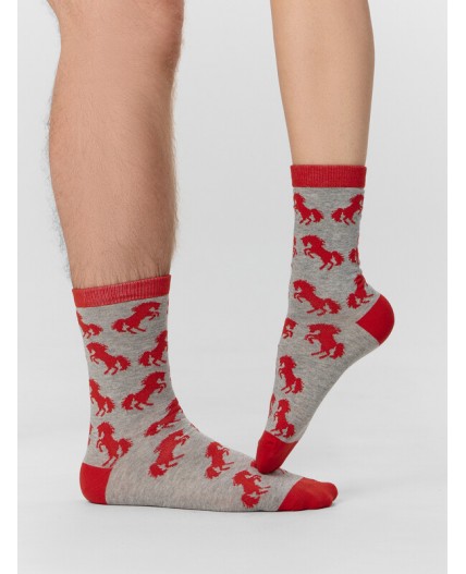 Носки серый меланж