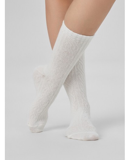 Носки молочный меланж