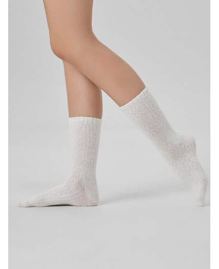 Носки молочный меланж