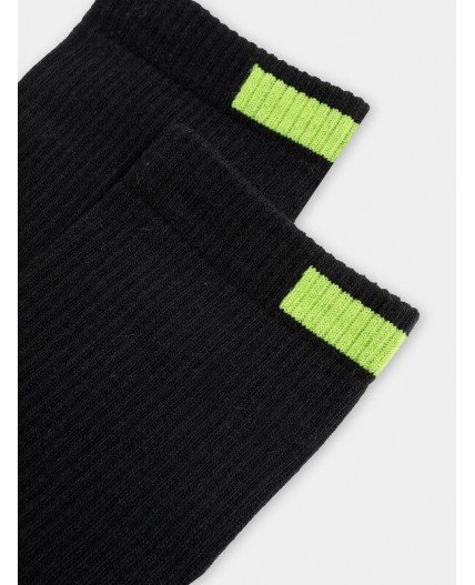 Носки черный /салатовый