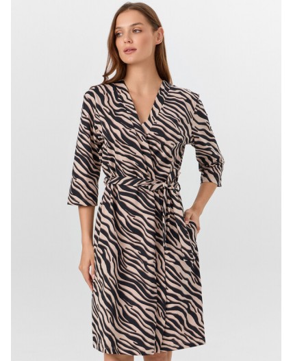 Пеньюар зебра на холодном бежевом