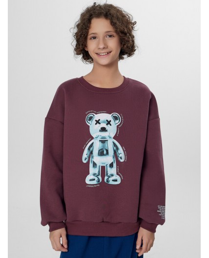 Свитшот ежевичный +печать