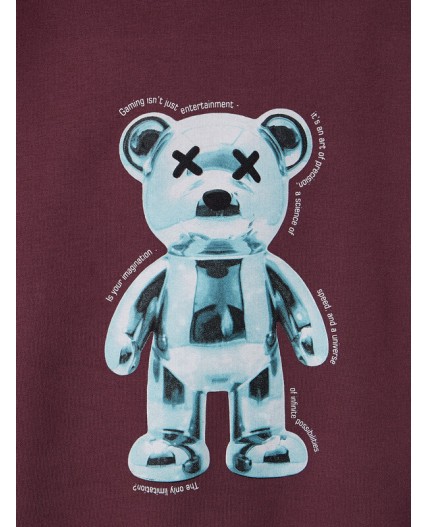 Свитшот ежевичный +печать