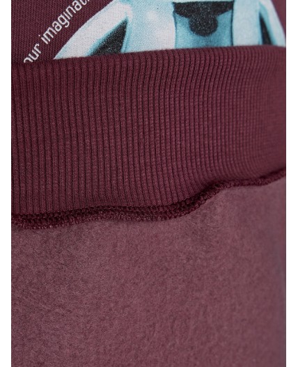 Свитшот ежевичный +печать