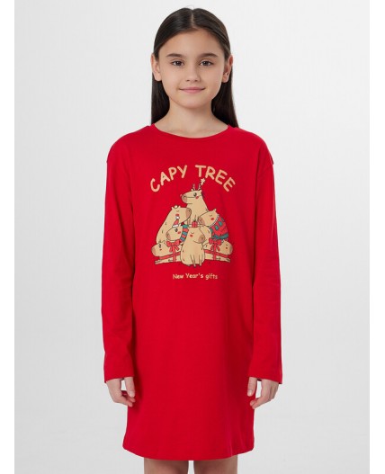 Сорочка спелая вишня +печать