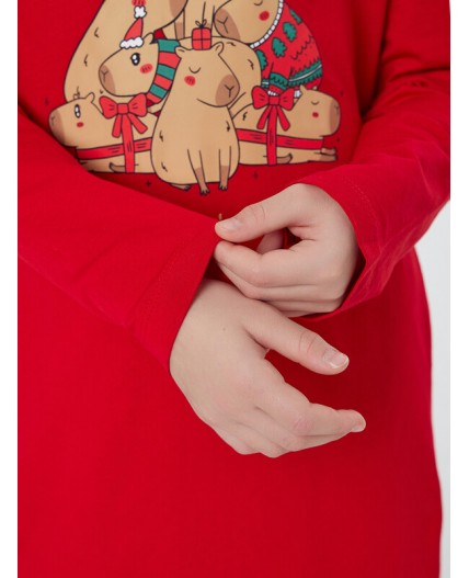 Сорочка спелая вишня +печать