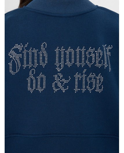 Толстовка синий +печать