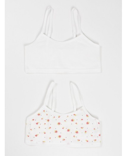 Топ белый +цветочки на белоснежном