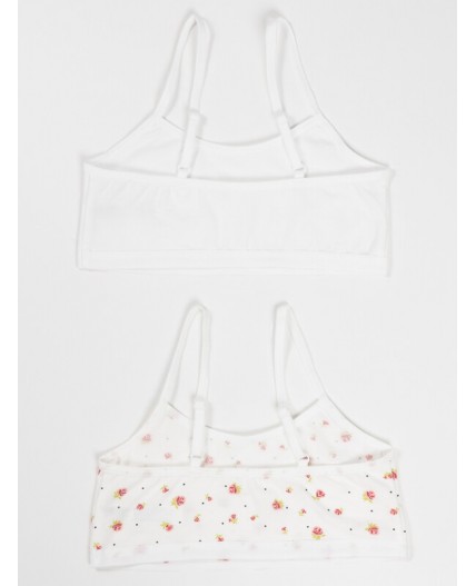 Топ белый +цветочки на белоснежном