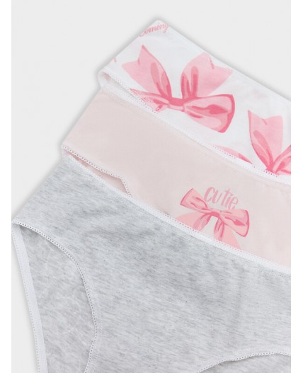 Трусы бл.розовый +печать