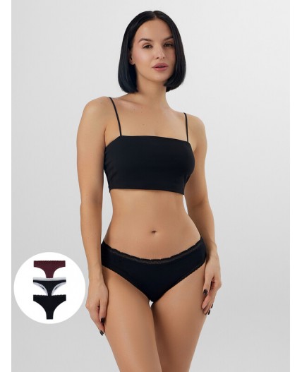 Трусы горошек на черном