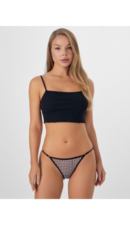 Трусы клетка виши черно -белая