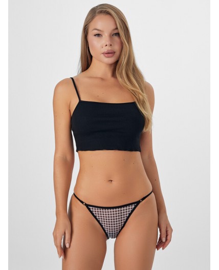 Трусы клетка виши черно -белая