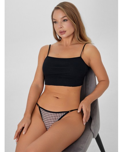 Трусы клетка виши черно -белая