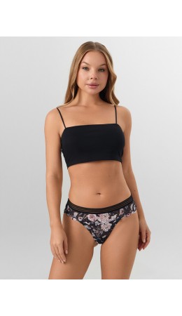 Трусы цветы на черном1