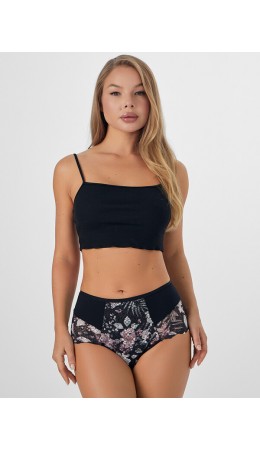 Трусы цветы на черном1