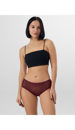 Трусы звезды на бордовом