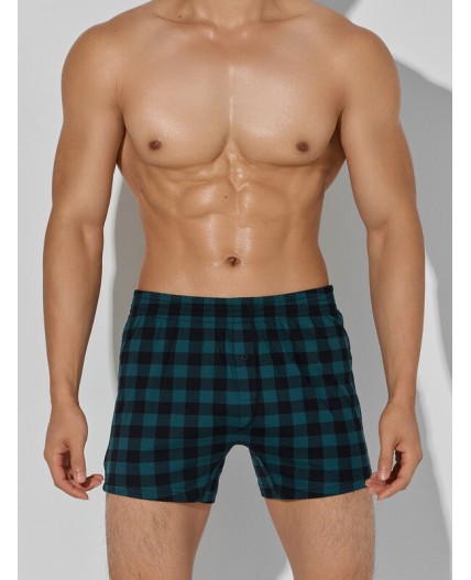 Трусы черная клетка на зеленом +пряники на черном