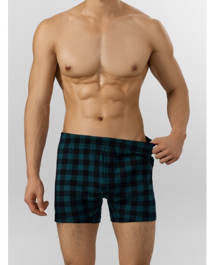 Трусы черная клетка на зеленом +пряники на черном