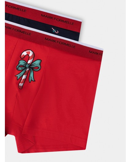 Трусы красный +маленькие леденцы на т.синем