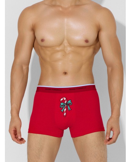 Трусы красный +маленькие леденцы на т.синем