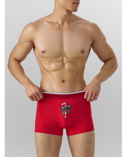 Трусы красный +маленькие леденцы на т.синем