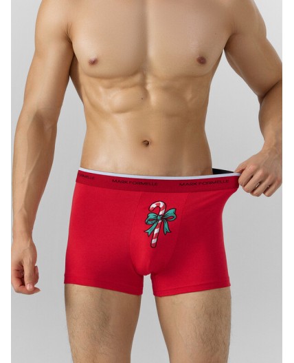 Трусы красный +маленькие леденцы на т.синем