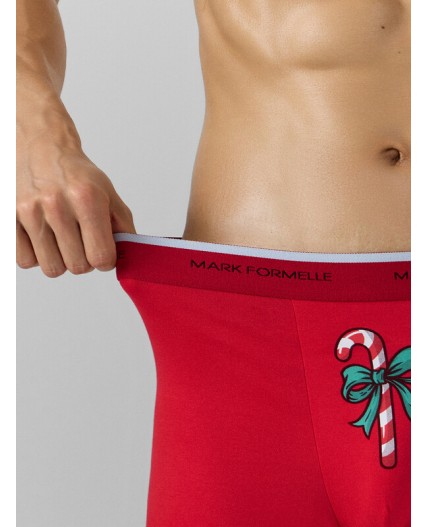 Трусы красный +маленькие леденцы на т.синем