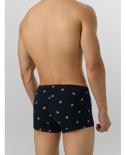 Трусы мелкая набивка на черном +красный +снеговики на сером