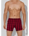 Трусы черная клетка на красном