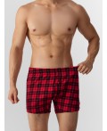 Трусы черная клетка на красном