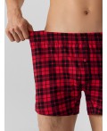 Трусы черная клетка на красном