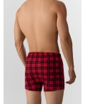 Трусы черная клетка на красном
